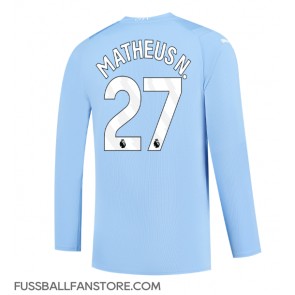 Manchester City Matheus Nunes #27 Replik Heimtrikot 2023-24 Langarm